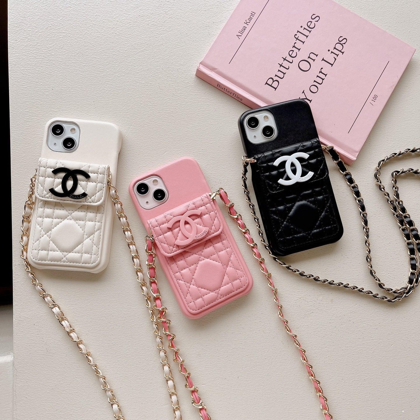 CC iPhone case on chain