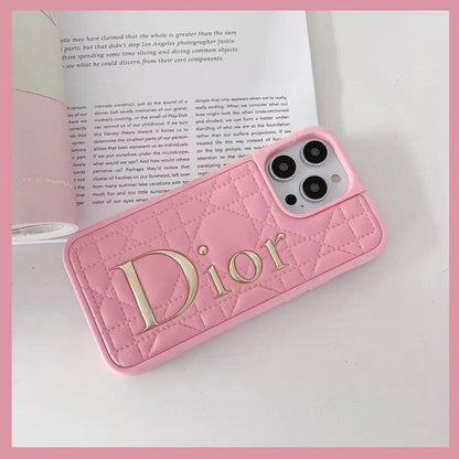 C.D Iphone 16 Pro Leather Case