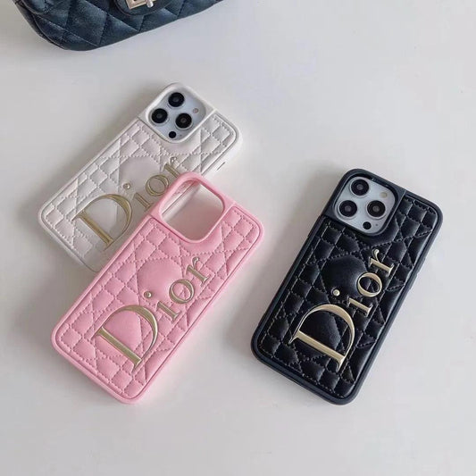 C.D Iphone 16 Pro Leather Case