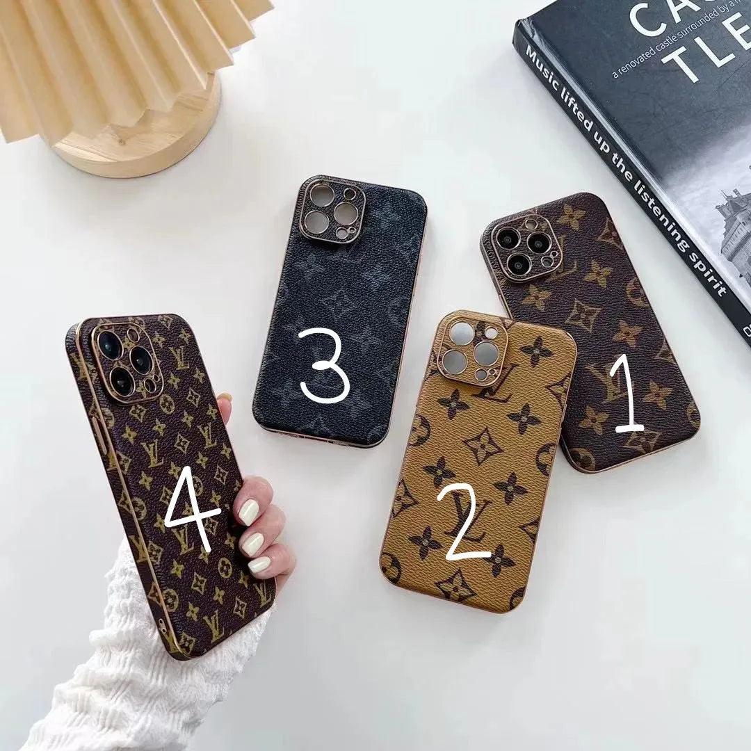 L.V Leather Iphone Case